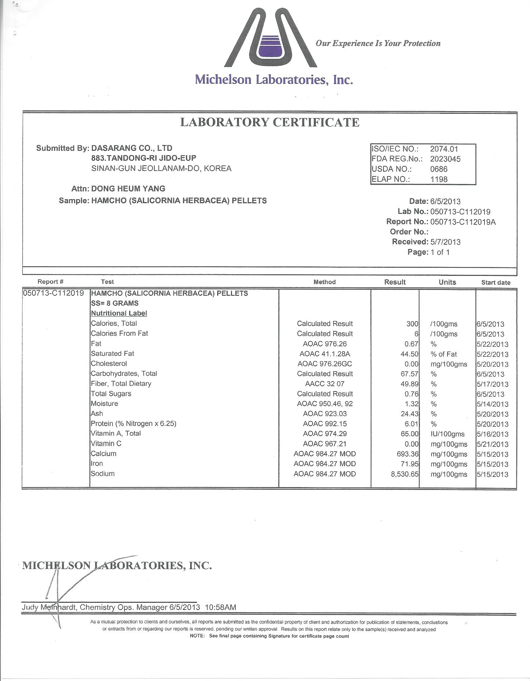 5.FDA(Hamcho-pellets)